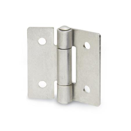 Otto Ganter Stainless Steel Sheet Metal Hinge Square or Vertically Elongated, GN 136